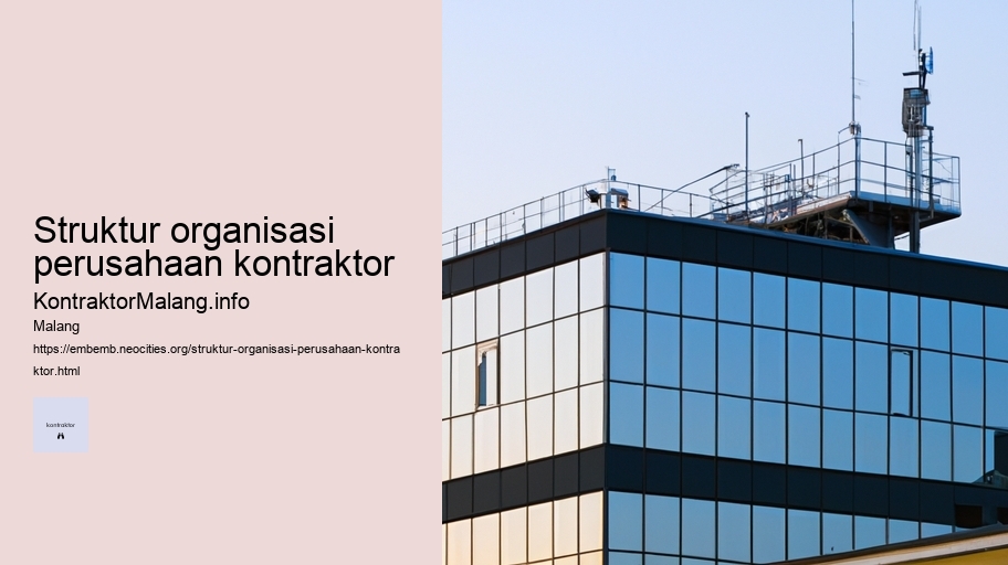 struktur organisasi perusahaan kontraktor